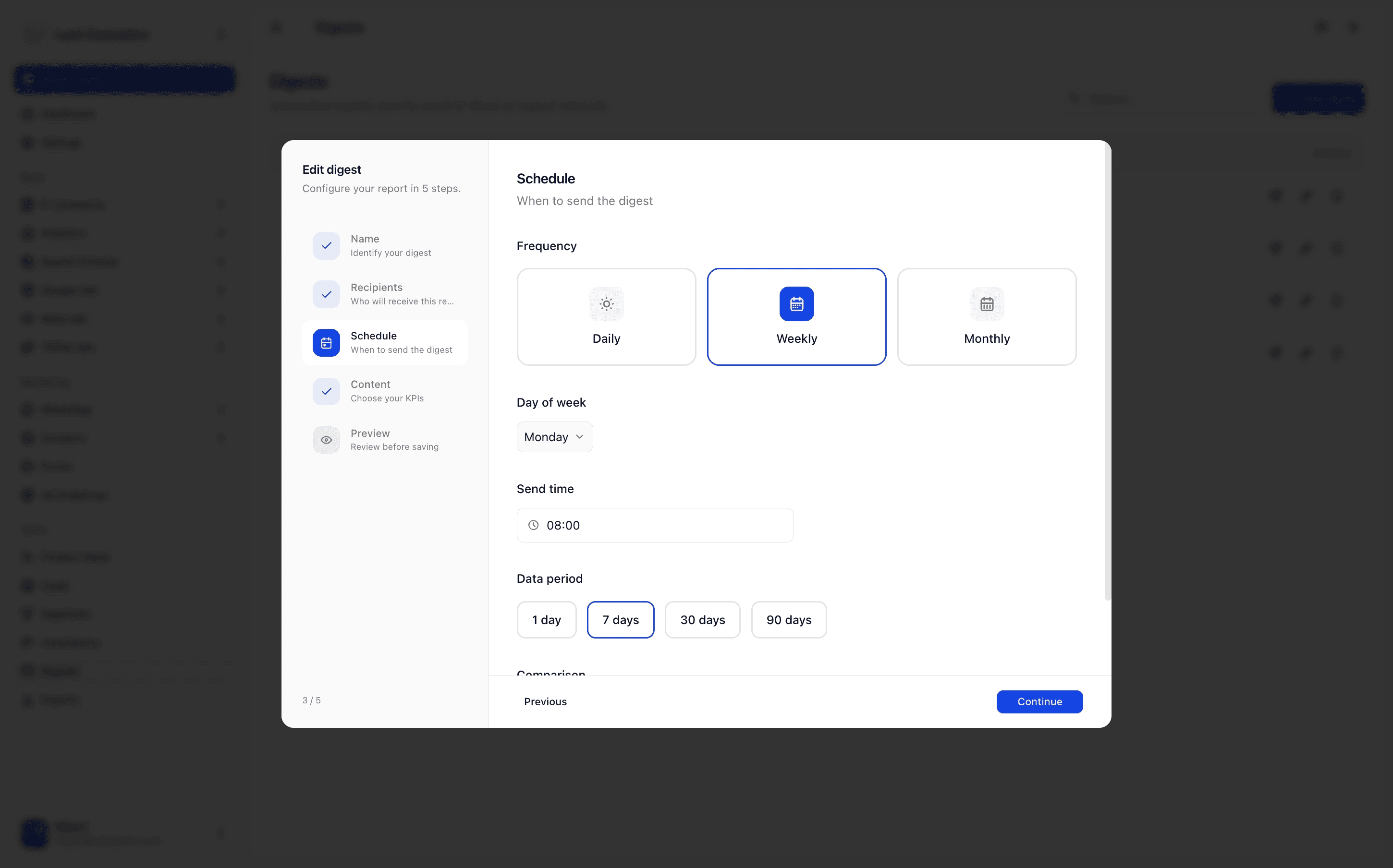 One cadence per team, no spreadsheets needed.