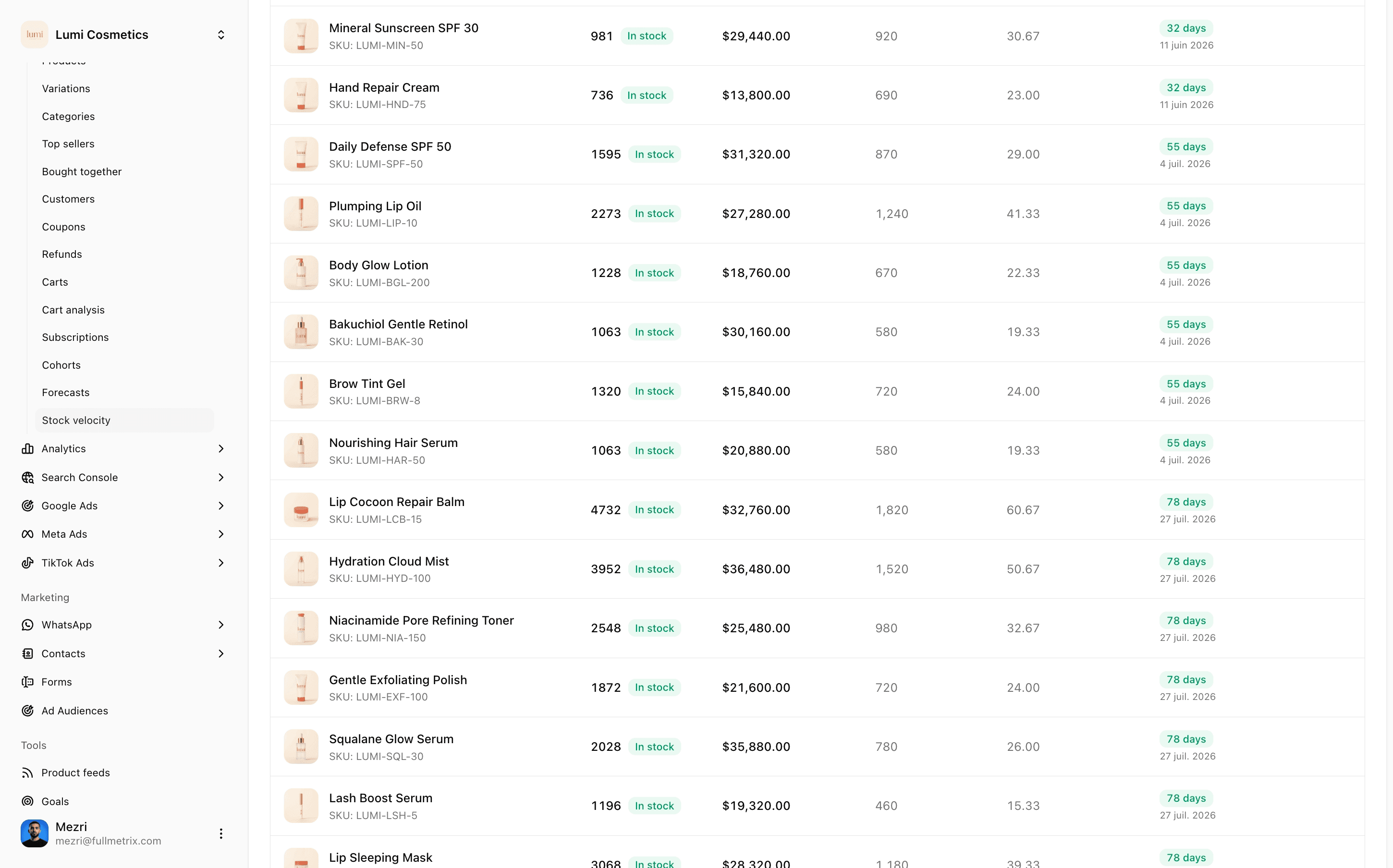 Voyez les SKUs qui immobilisent votre cash en silence.